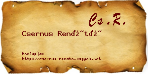 Csernus Renátó névjegykártya