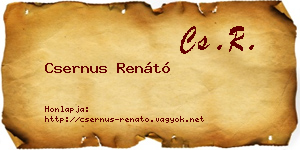 Csernus Renátó névjegykártya