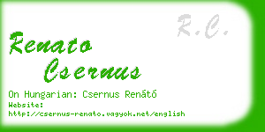 renato csernus business card