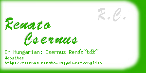 renato csernus business card